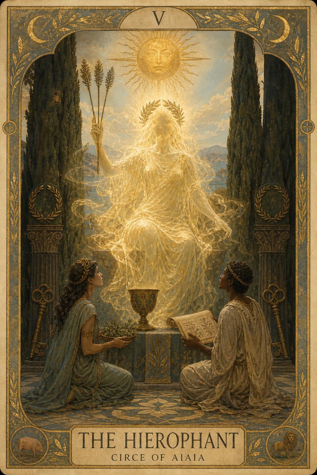 The Hierophant reimagined as The Lineage of Teachers